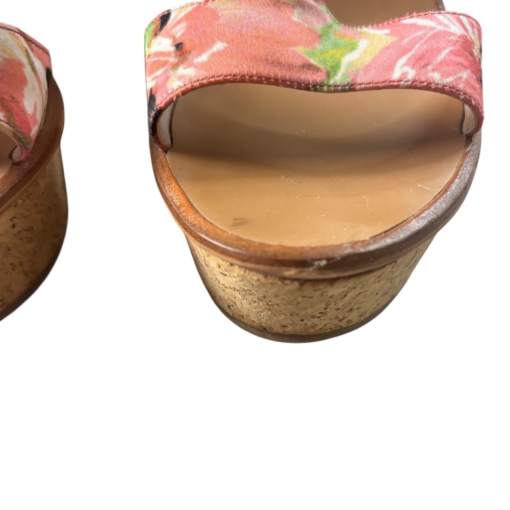 Steve Madden Montauk Espadrille Platform Wedge Fabic Sandals Womens 8B Floral - Picture 9 of 16
